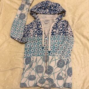 Lucky Brand Blue and White Hoodie